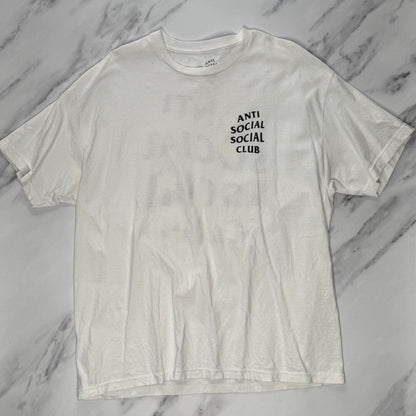 Anti Social Social Club Kkotch Tee White *pre - owned* SIZE XL - Kicks Collective PA - Anti Social Social Club - ANTI-A8RLG8DS - Apparel - XL - Pre - Owned - No Box