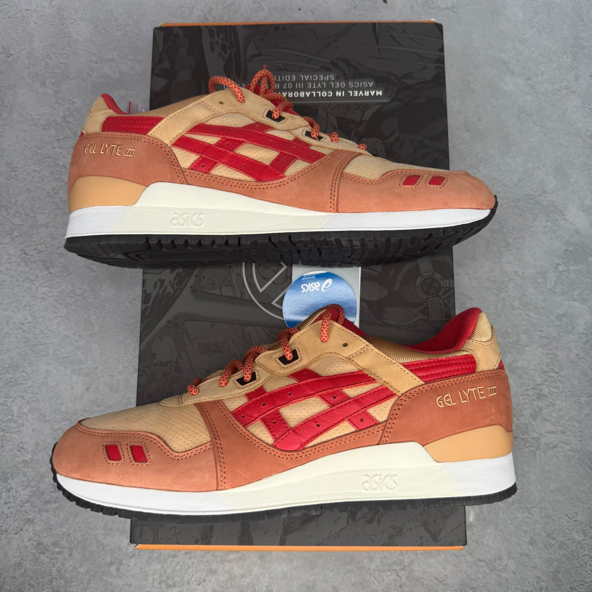 ASICS Gel-Lyte III '07 Remastered Kith Marvel X-Men Gambit Opened Box Pink Card - Kicks Collective PA - ASICS - 1201A962-200 - Men's Shoes - 12M/13.5W - Brand New