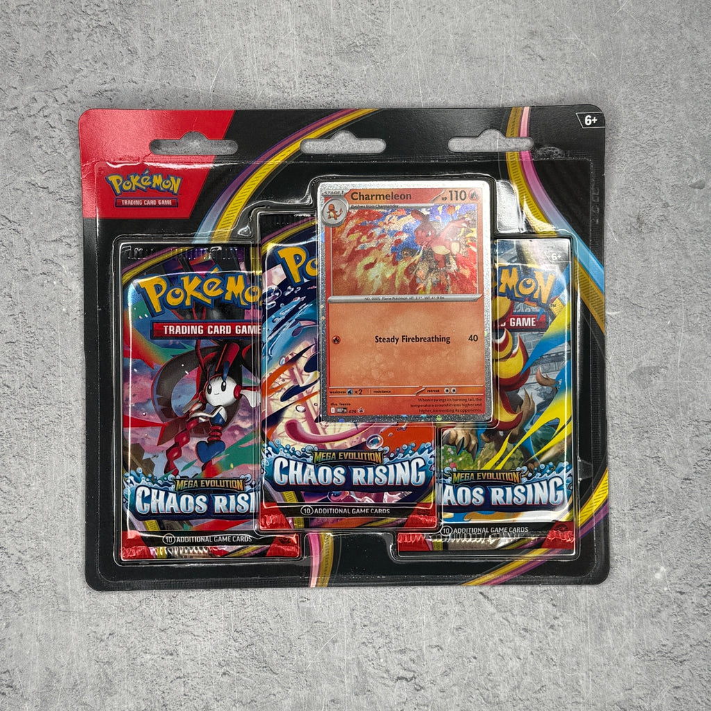 2026 Pokémon Mega Evolution Chaos Rising Charmeleon 3 Pack Blister - Kicks Collective PA - Pokemon - 2026-C6W4AAEY - Accessories - OS - Brand New