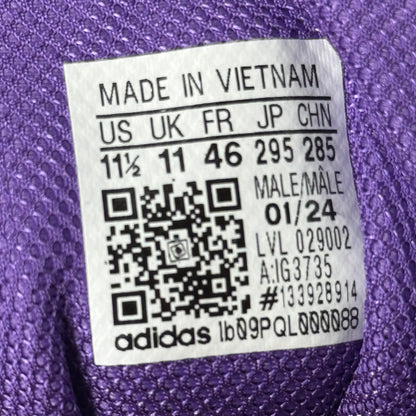 adidas Crazy 1 Cream White Active Purple *pre-owned* SIZE 11.5