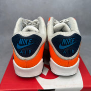 Nike Air Max 90 White Photo Blue Total Orange *pre-owned* SIZE 8.5