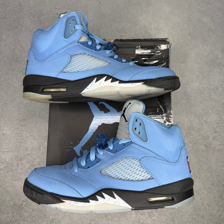 Jordan 5 Retro UNC University Blue pre-owned size 11.5