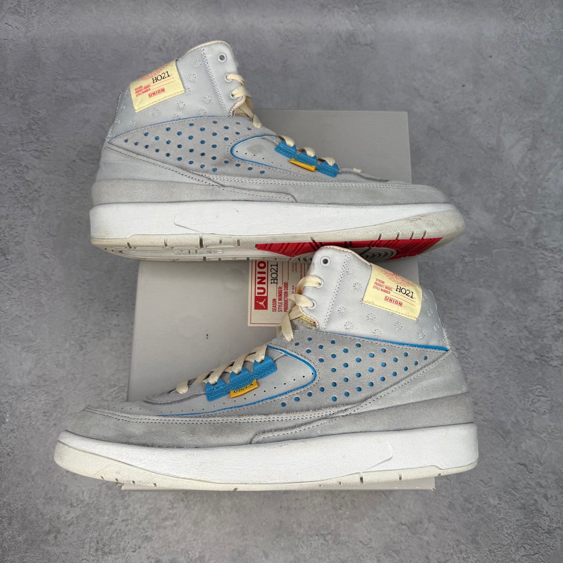 Jordan 2 Retro SP Union Grey Fog *pre - owned* SIZE 11 - Kicks Collective PA - Jordan - DN3802-001 - Men's Shoes - 11M/12.5W - Pre - Owned