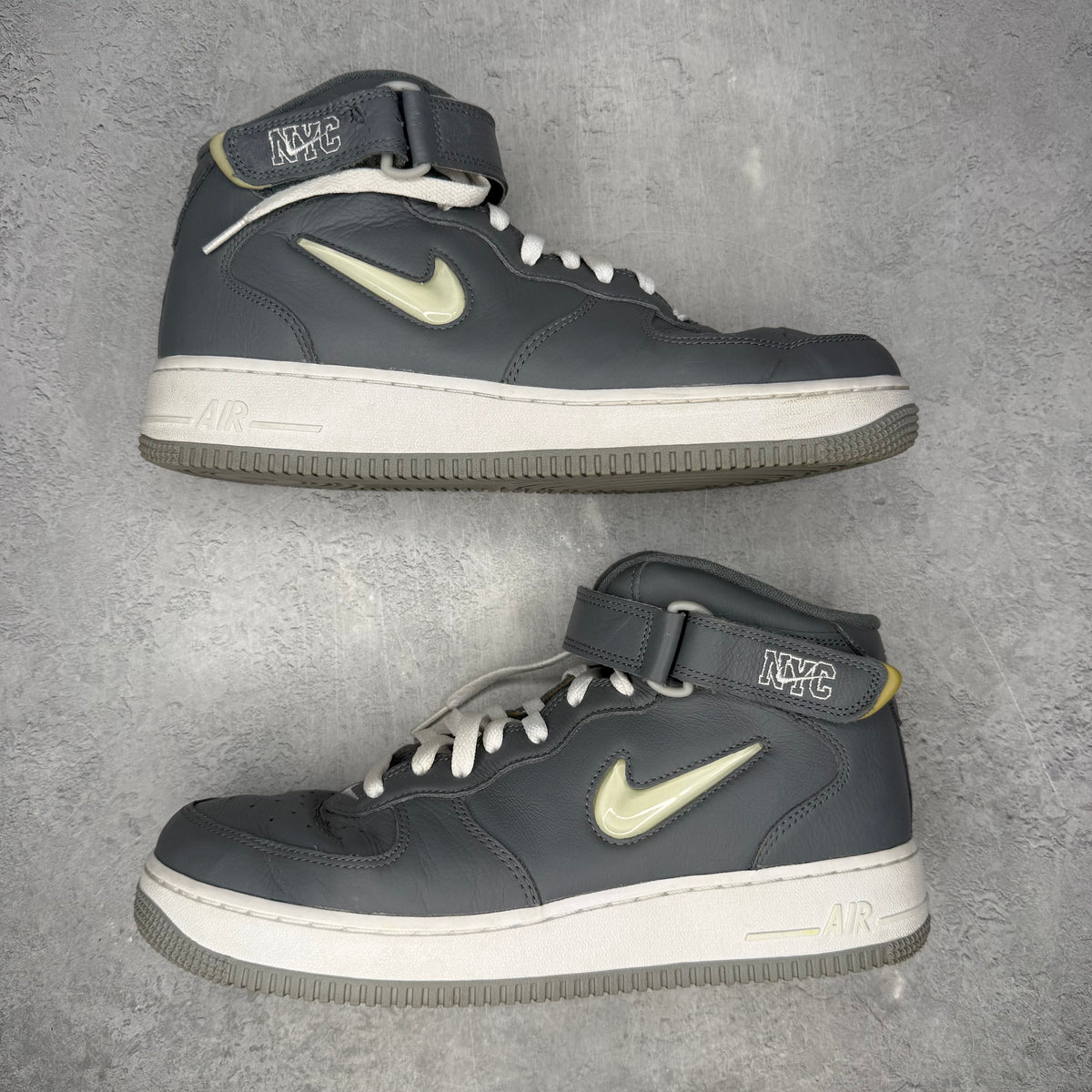 Nike Air Force 1 Mid QS Jewel NYC Cool Grey *pre-owned* SIZE 10