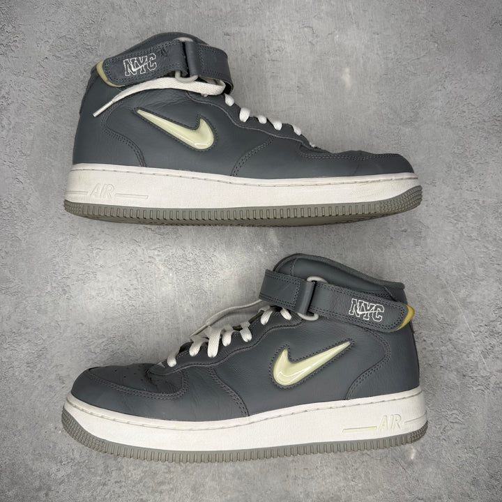 Nike Air Force 1 Mid QS Jewel NYC Cool Grey *pre-owned* SIZE 10