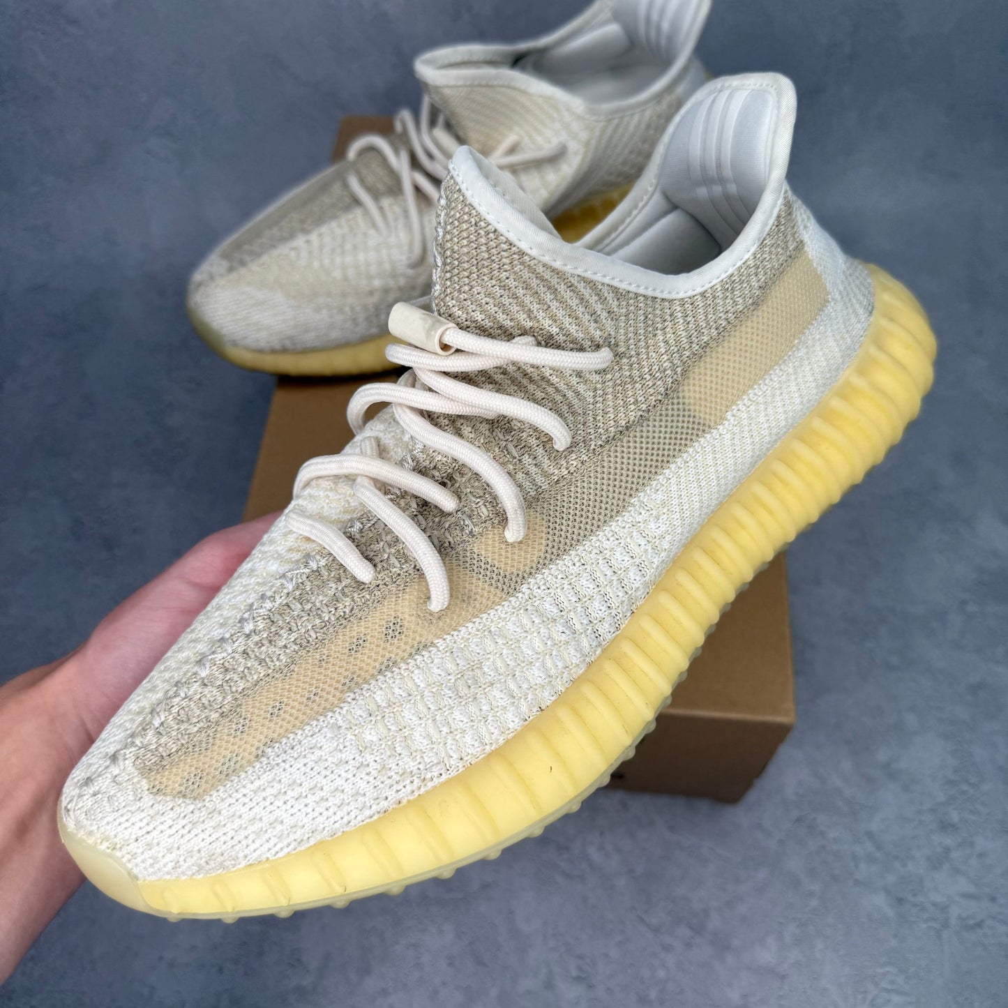 adidas Yeezy Boost 350 V2 Natural *pre - owned* SIZE 11.5 - Kicks Collective PA - adidas - FZ5246 - Men's Shoes - 11.5M/13W - Pre - Owned