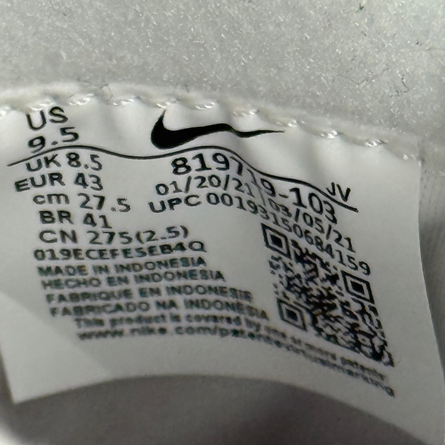 Nike Cortez Basic Forrest Gump (2019) *pre-owned* SIZE 9.5