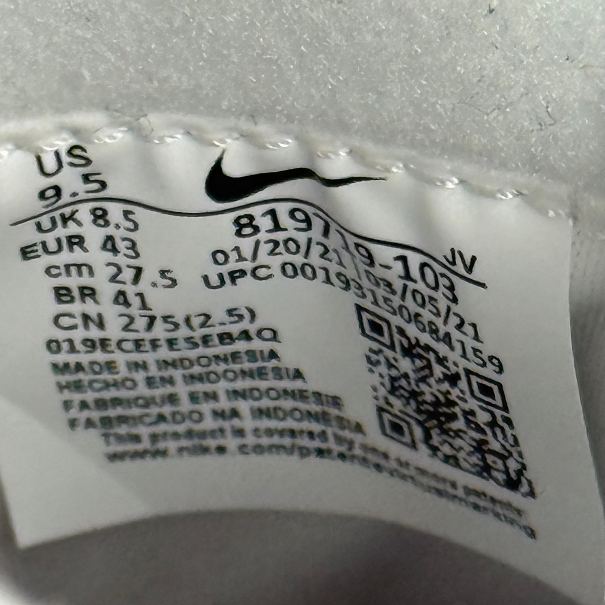 Nike Cortez Basic Forrest Gump (2019) *pre-owned* SIZE 9.5