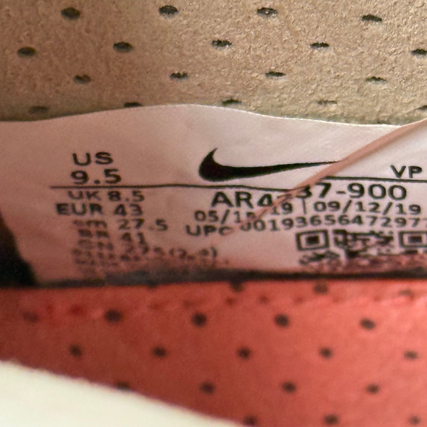 Nike Air Fear of God 1 Oatmeal *pre - owned* SIZE 9.5 - Kicks Collective PA - Nike - AR4237-900 - Men's Shoes - 9.5M/11W - Pre - Owned