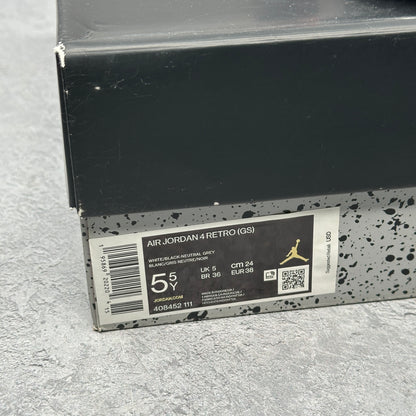 Jordan 4 Retro Military Black (GS) *defect*