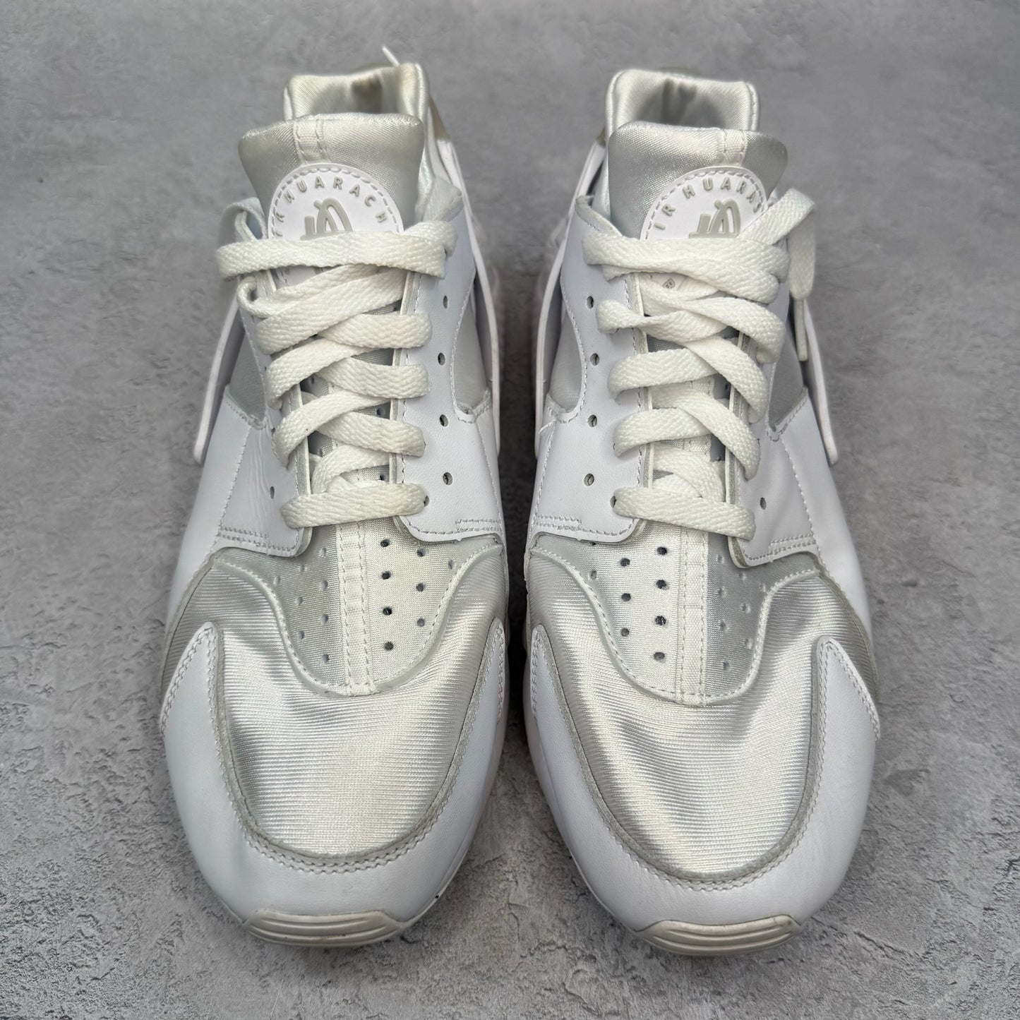 Nike Air Huarache White Pure Platinum (2021) *pre - owned* SIZE 12 - Kicks Collective PA - Nike - DD1068 - 102 - Men's Shoes - 12M/13.5W - Pre - Owned