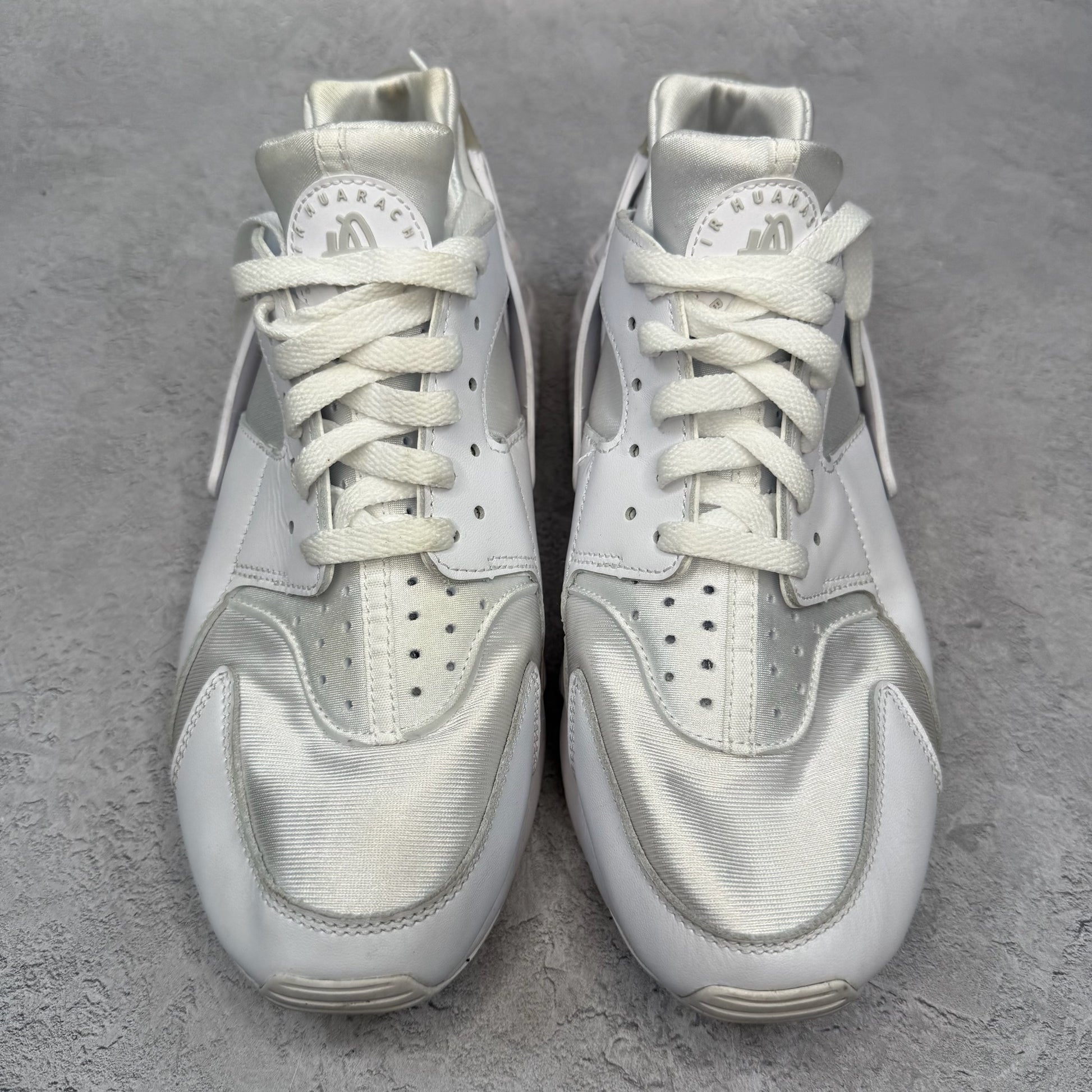 Nike Air Huarache White Pure Platinum (2021) *pre - owned* SIZE 12 - Kicks Collective PA - Nike - DD1068 - 102 - Men's Shoes - 12M/13.5W - Pre - Owned