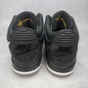 Jordan 3 Retro Tinker Black Cement Gold *pre-owned* SIZE 15