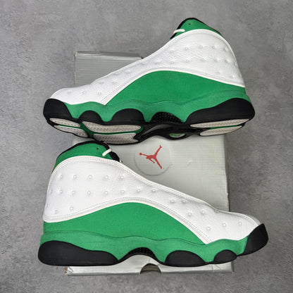 Jordan 13 Retro White Lucky Green *pre - owned* SIZE 10 - Kicks Collective PA - Jordan - DB6537-113/414571-113 - Men's Shoes - 10M/11.5W - Pre - Owned
