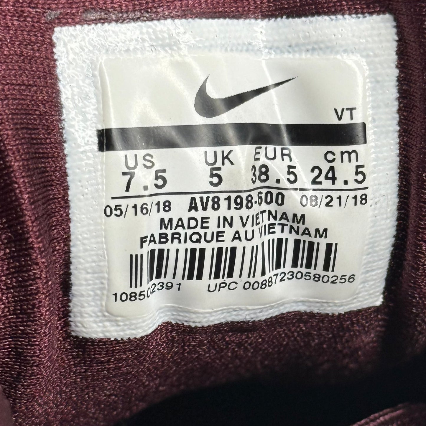 Nike Air Max 97 Burgundy Crush (Women's) *pre - owned* SIZE 7.5W - Kicks Collective PA - Nike - AV8198-600 - Women's Shoes - 6M/7.5W - Pre - Owned - No Box