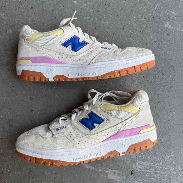 New Balance 550 Sea Salt Marine Blue (Women's) *pre-owned* SIZE 10W
