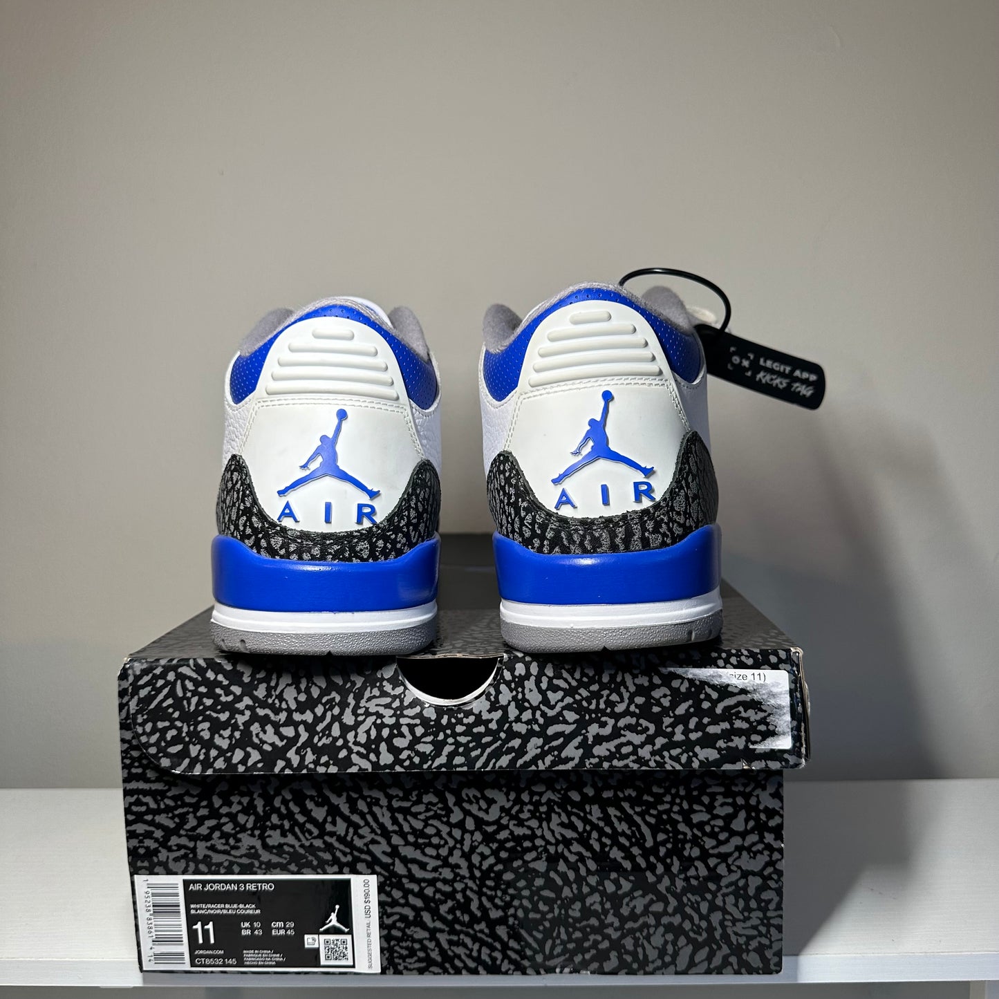 Jordan 3 Retro Racer Blue *pre-owned* (SIZE 11)