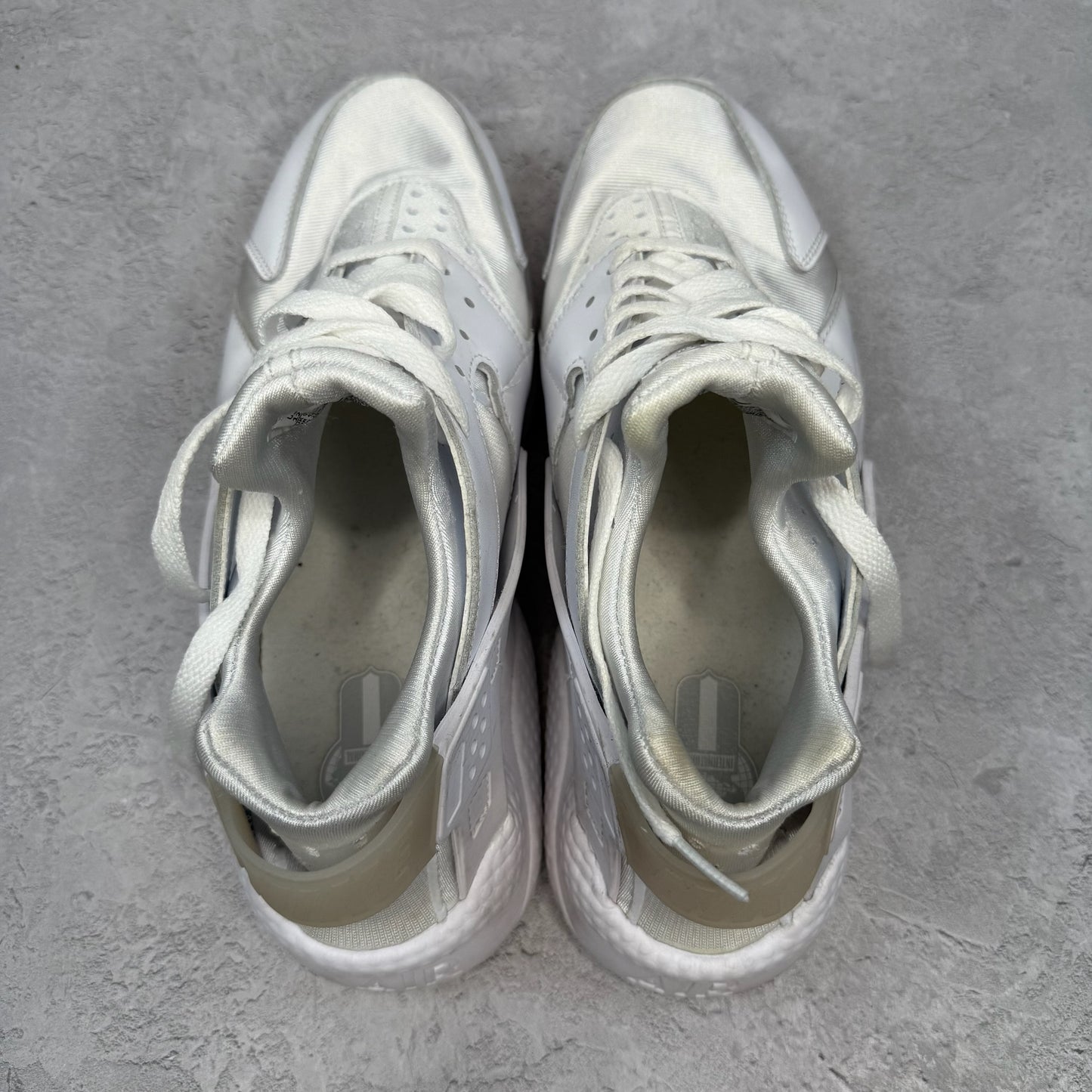 Nike Air Huarache White Pure Platinum (2021) *pre - owned* SIZE 12 - Kicks Collective PA - Nike - DD1068 - 102 - Men's Shoes - 12M/13.5W - Pre - Owned