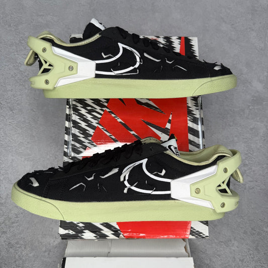 Nike Blazer Low Acronym Black Olive Aura - Kicks Collective PA - Nike - DO9373-001 - Men's Shoes - 11M/12.5W - Brand New - Original Box (Damaged)