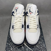 Jordan 4 Retro Midnight Navy FACTORY FLAW UPSIDE DOWN SWOOSH