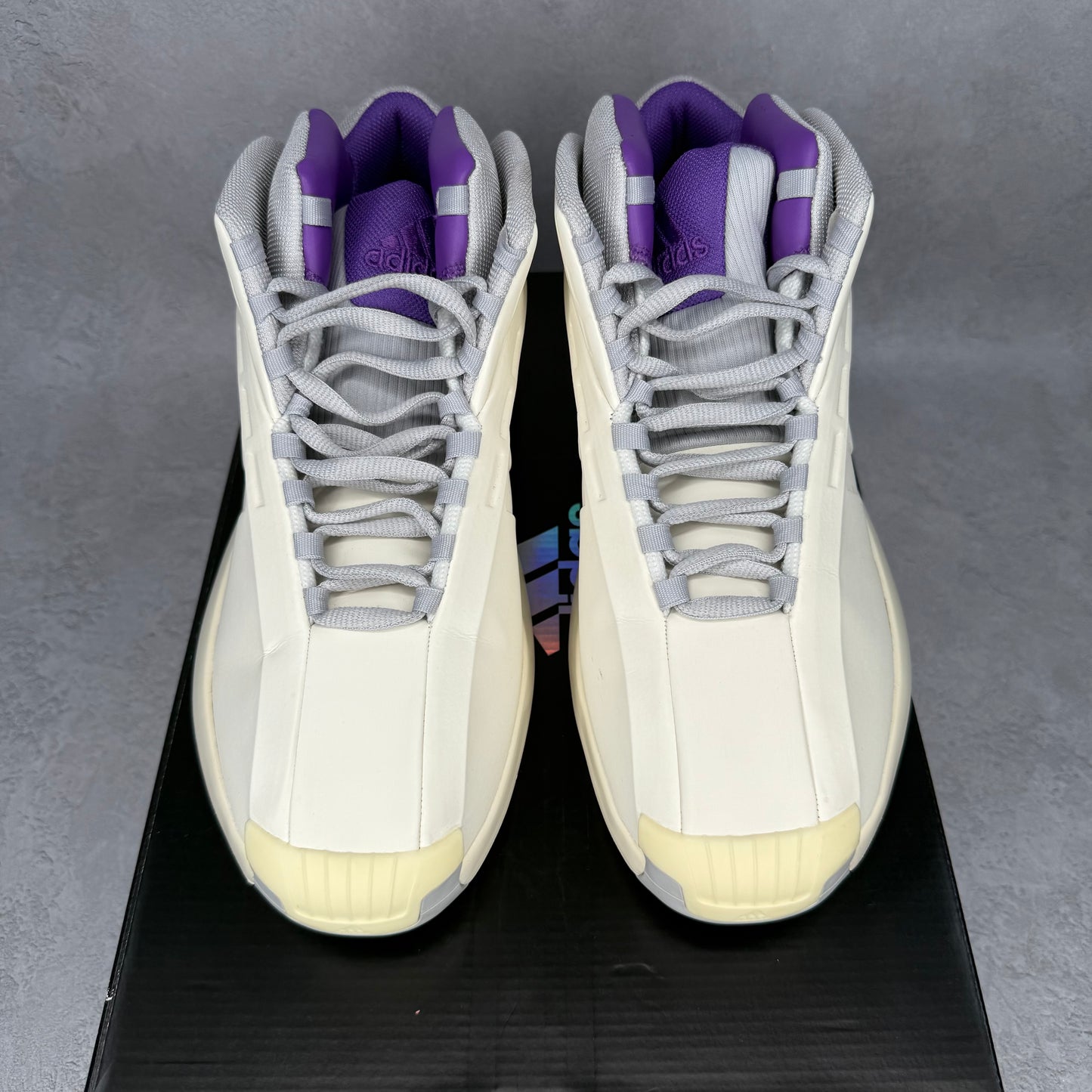 adidas Crazy 1 Cream White Active Purple *pre-owned* SIZE 11.5