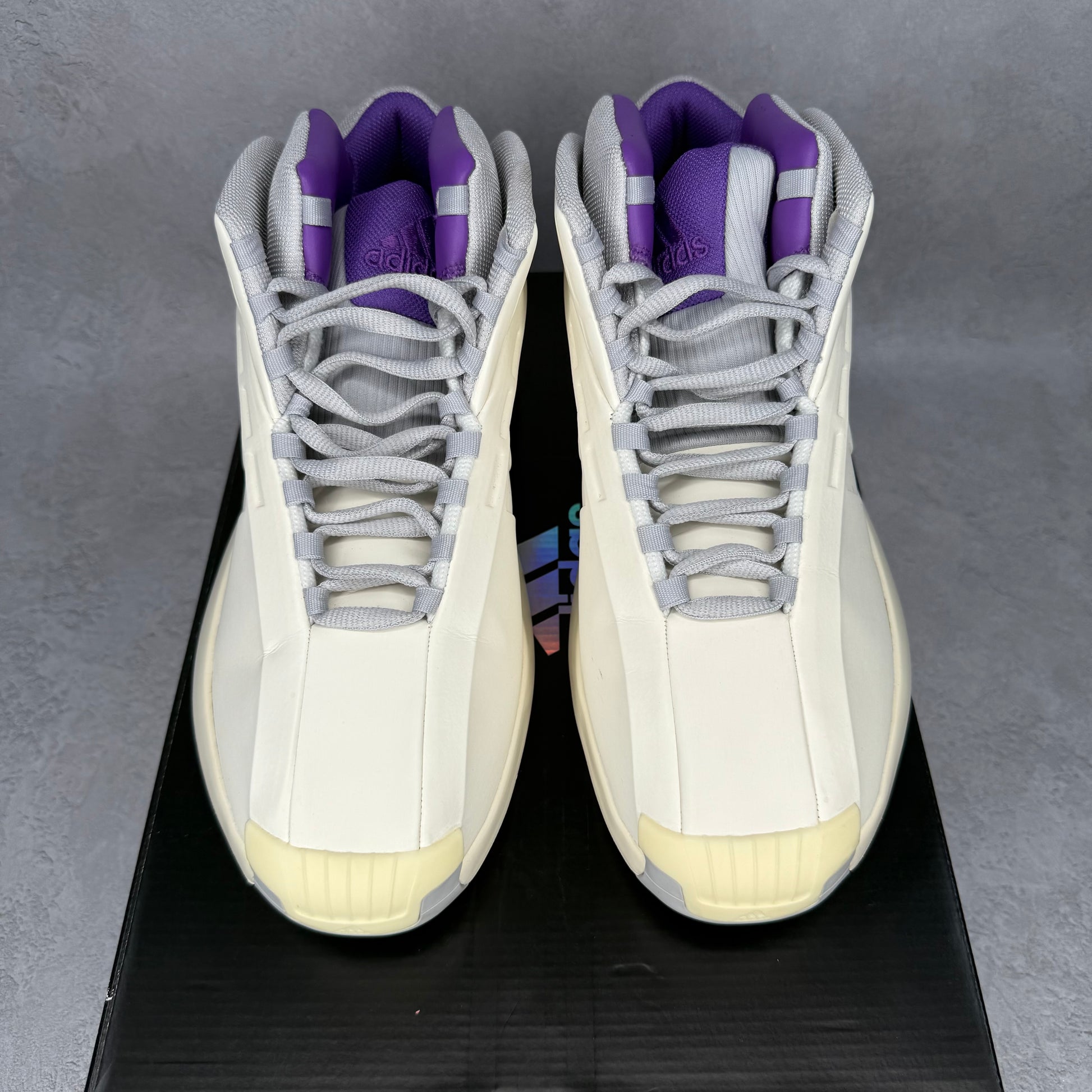 adidas Crazy 1 Cream White Active Purple *pre-owned* SIZE 11.5