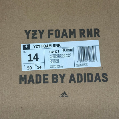 adidas Yeezy Foam RNNR Stone Sage *pre - owned* SIZE 14 - Kicks Collective PA - adidas - GX4472 - Men's Shoes - 14M/15.5W - Pre - Owned