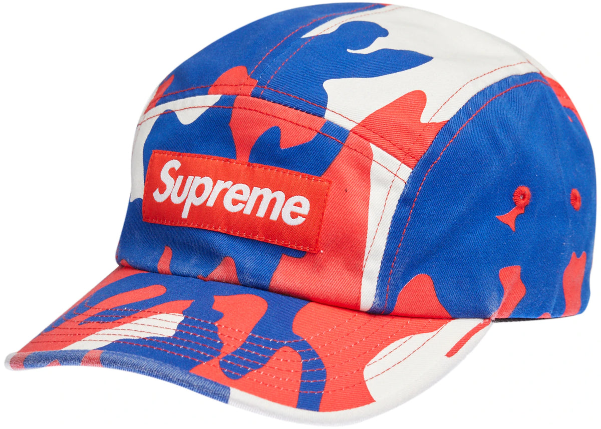 Supreme Washed Chino Twill Camp Cap Cap (SS22) Red Camo