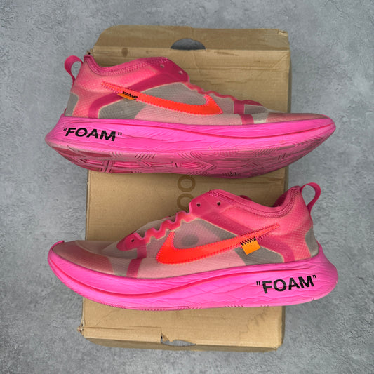 Nike Zoom Fly Off-White Pink *pre-owned* SIZE 11