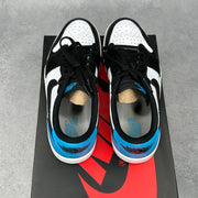 Jordan 1 Retro Low OG Black Dark Powder Blue *pre-owned* SIZE 9