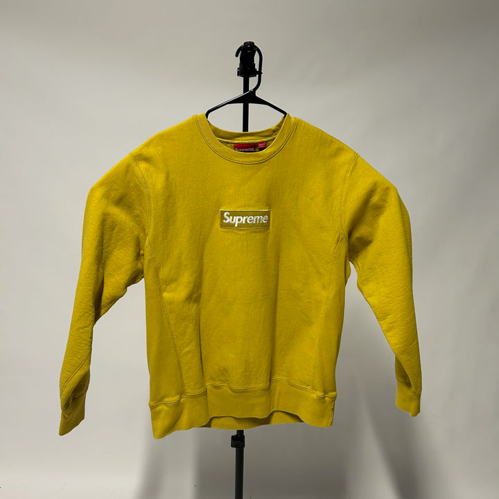 Supreme Box Logo Crewneck (FW18) Mustard *pre-owned* SIZE L