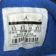 Jordan 1 Low Black Game Royal Metallic Platinum *pre-owned* SIZE 9.5