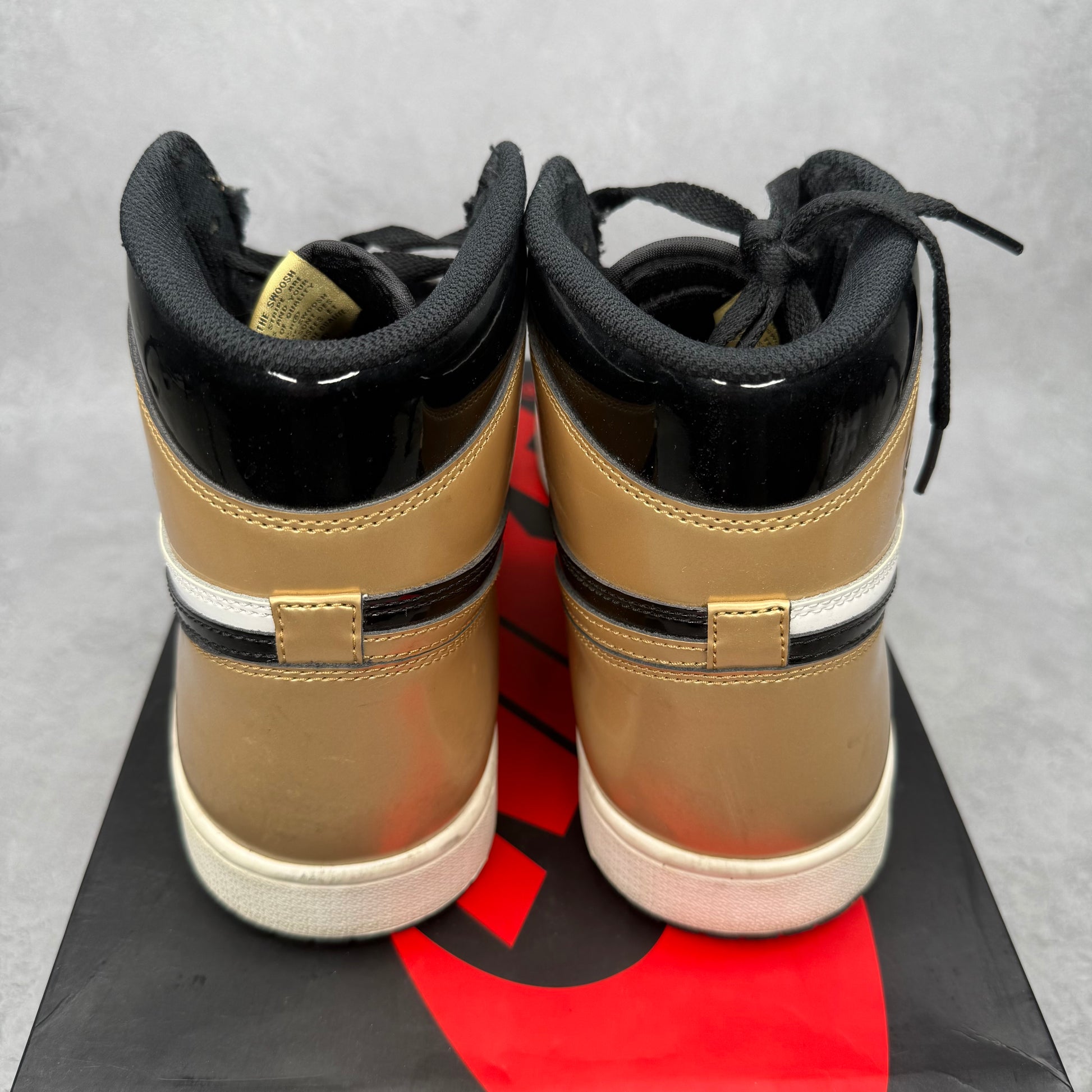 Jordan 1 Retro High NRG Patent Gold Toe *pre-owned* SIZE 12