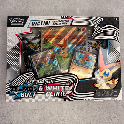 Pokémon Scarlet & Violet Black Bolt/White Flare Unova Victini Illustration Poster Collection Box