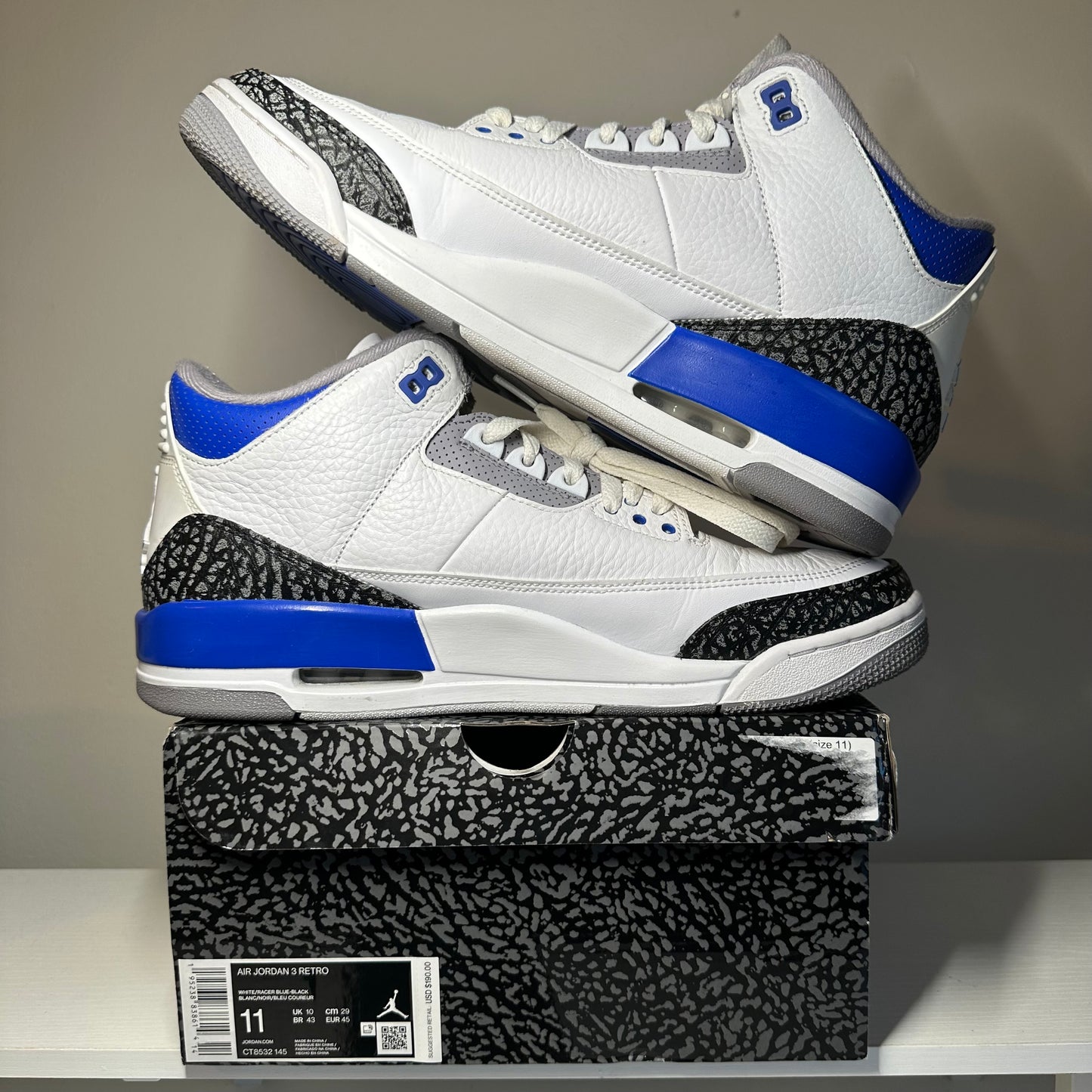 Jordan 3 Retro Racer Blue *pre-owned* (SIZE 11)