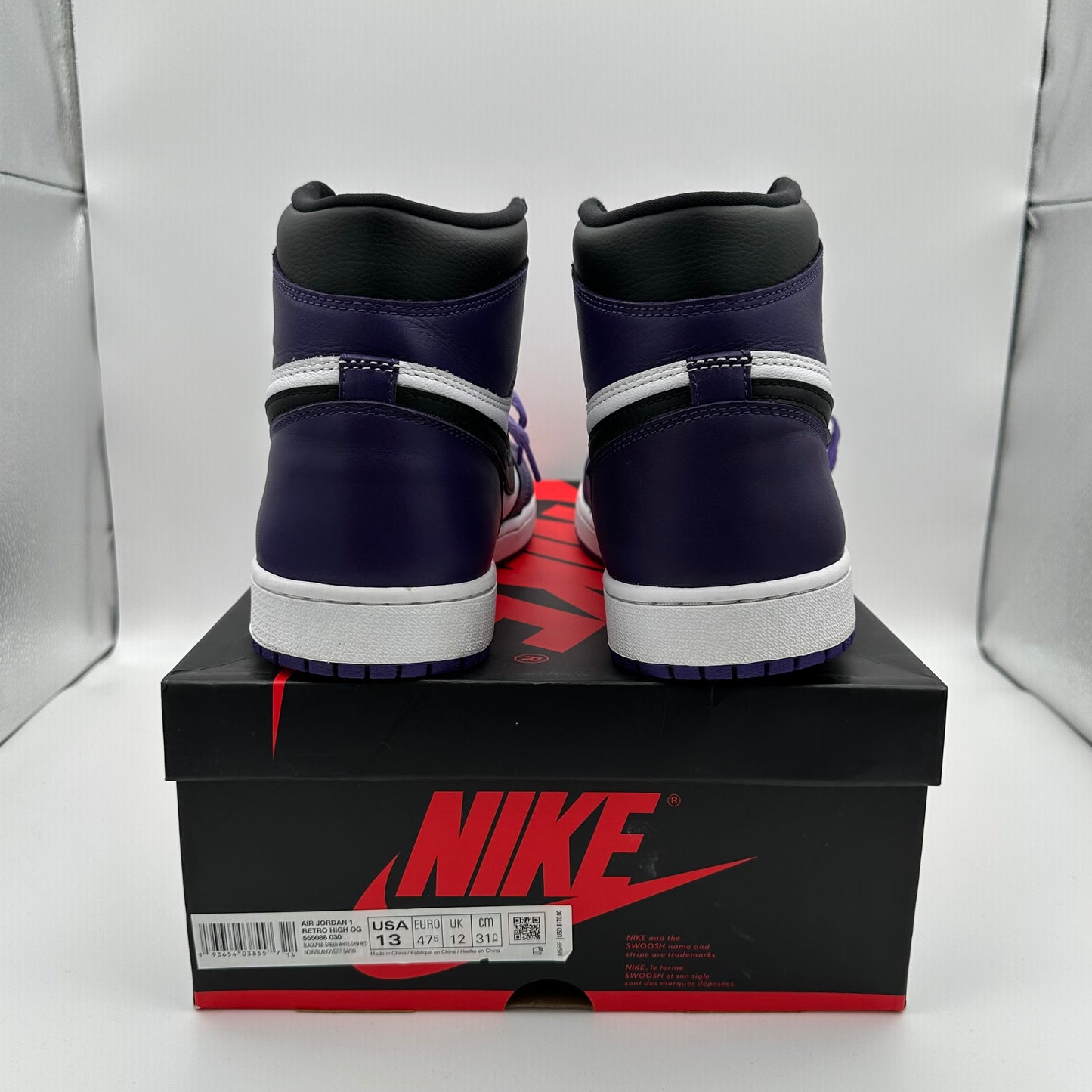 Jordan 1 Retro High Court Purple White *pre-owned* (SIZE 13)