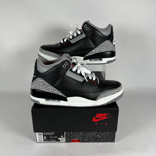 Jordan 3 Black Cement 2024 *pre-owned* size 9