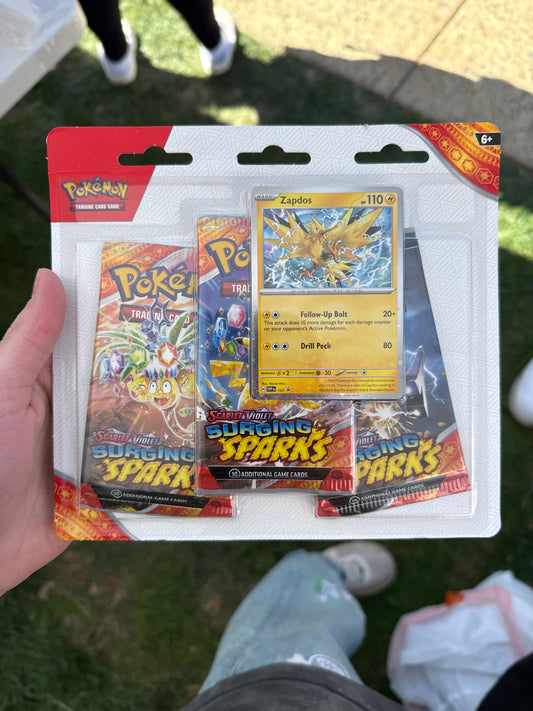 Surging Sparks Pokemon 3 Pack