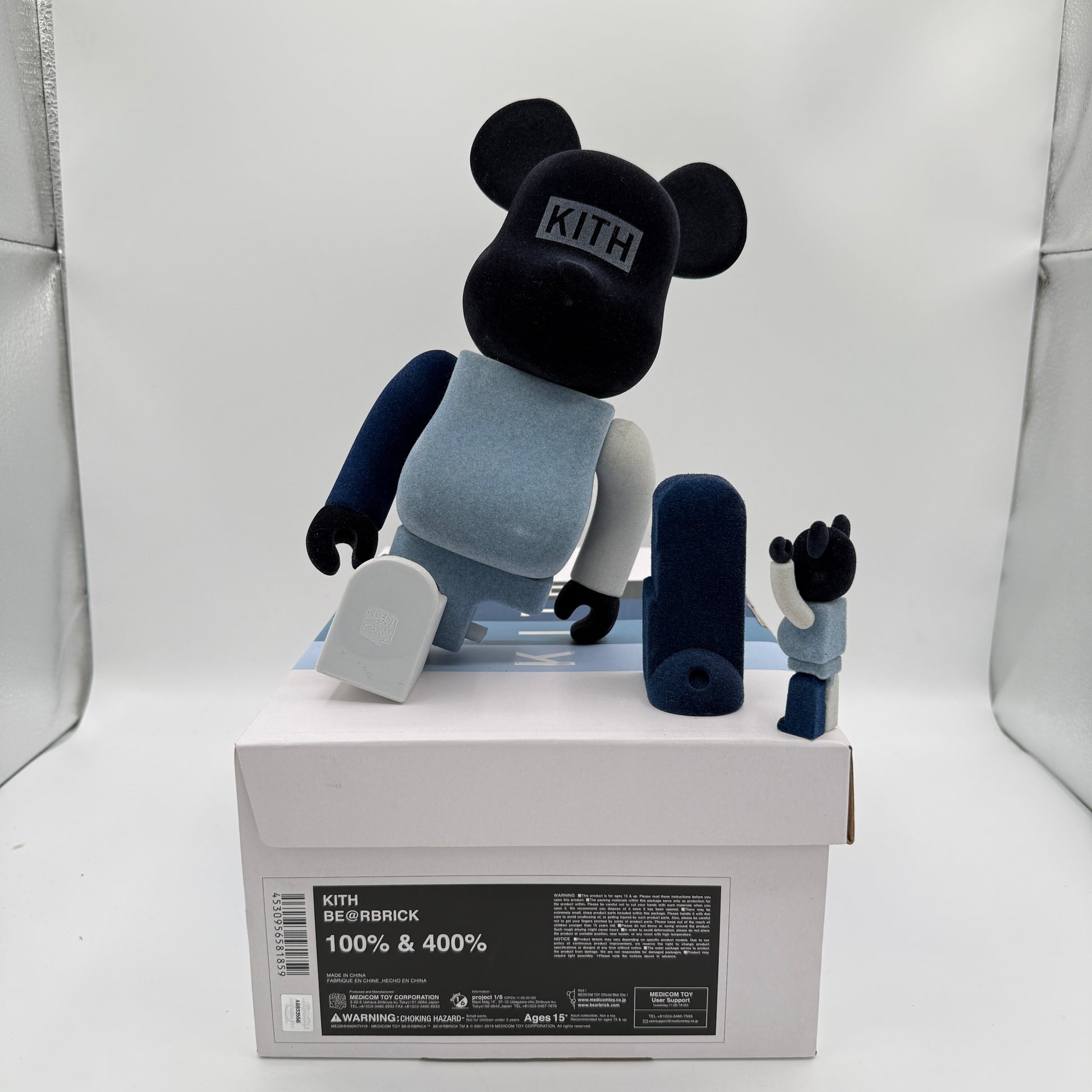 Bearbrick Kith 100% & 400% Set Summer Cool Multi Soldier Down of Small and Large Bear Figures
