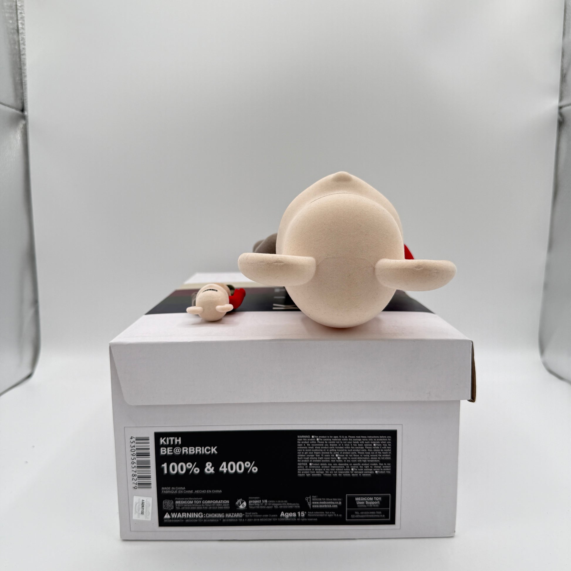 Bearbrick x Kith Flocked 100% & 400% Set Multi Top of Small and Large Bear Figures