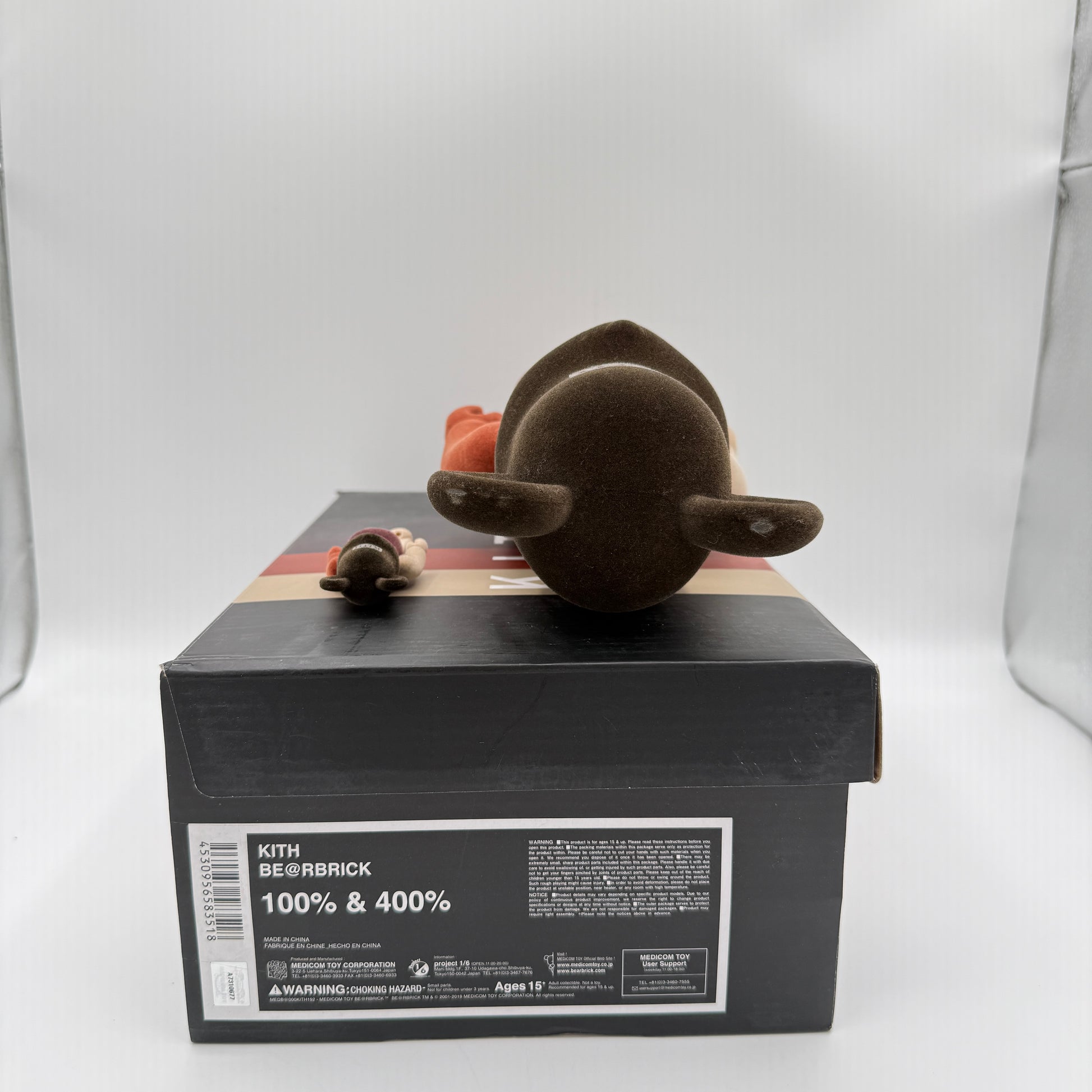 Bearbrick x Kith Monday Program Vol. 3 100% & 400% Set Flocked Top of Small and Large Bear Figures