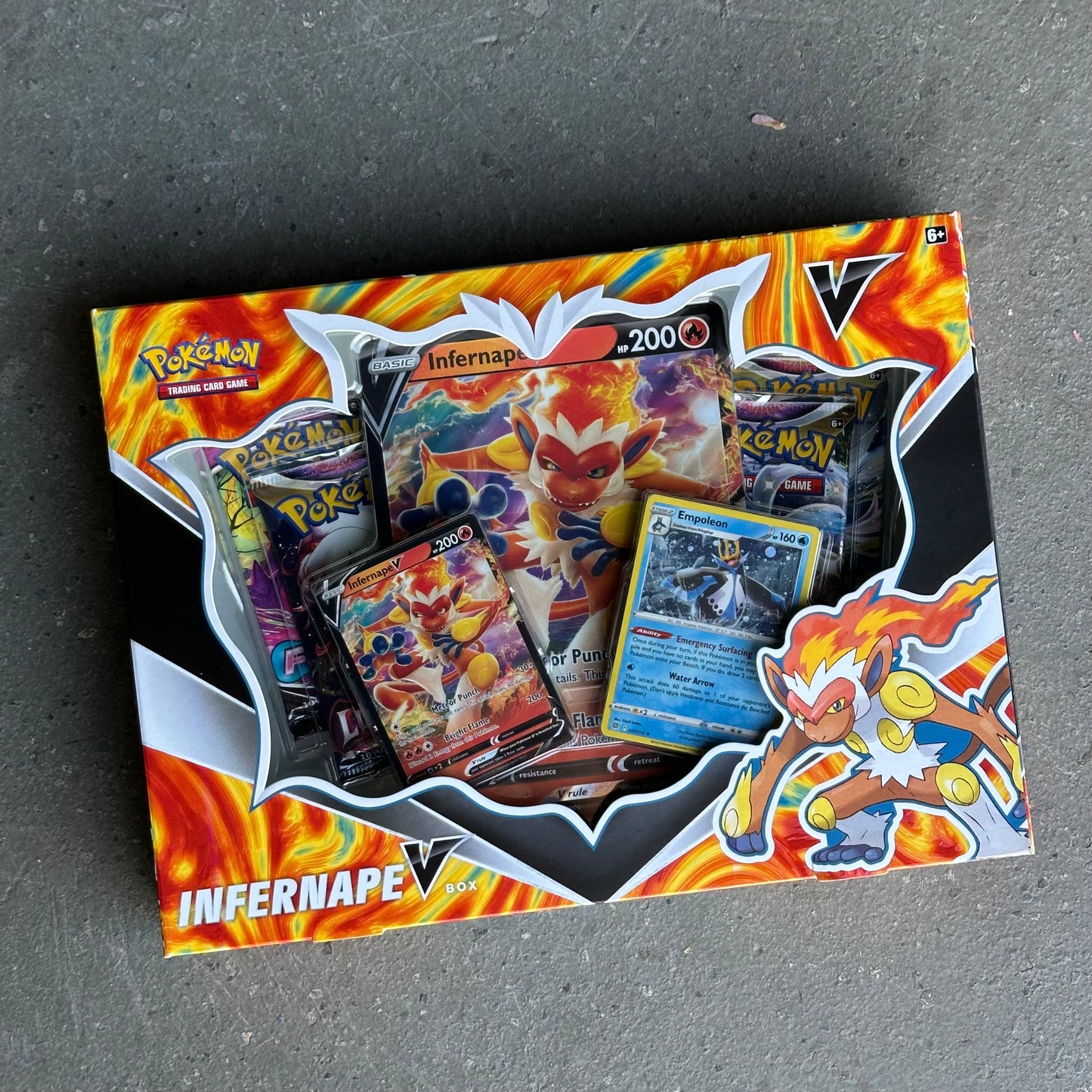 Pokemon Lost Origin Infernape 4 Booster Packs V Box Set