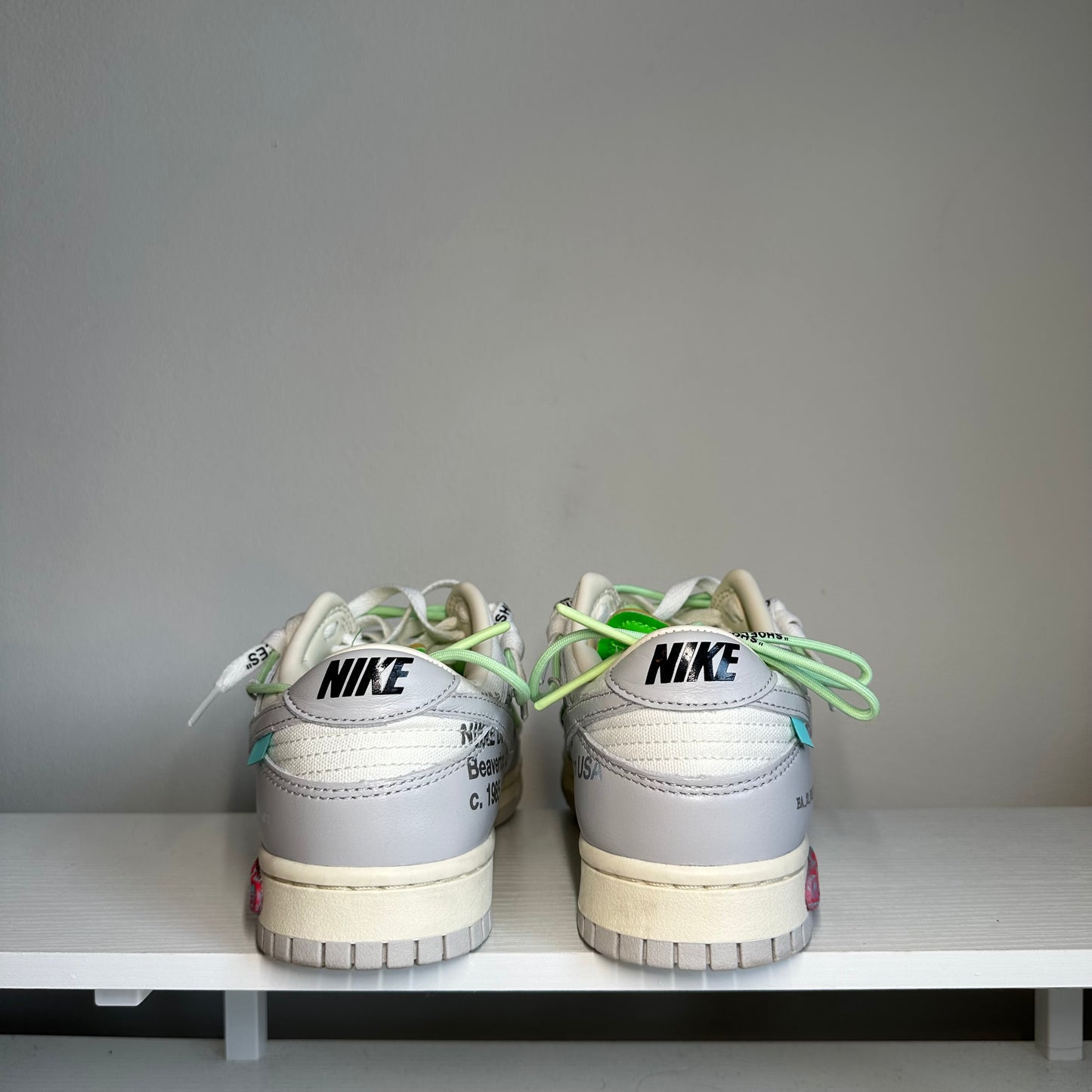 Nike Dunk Low Off-White Lot 7 NO ZIPTIE *pre-owned* (SIZE 9)