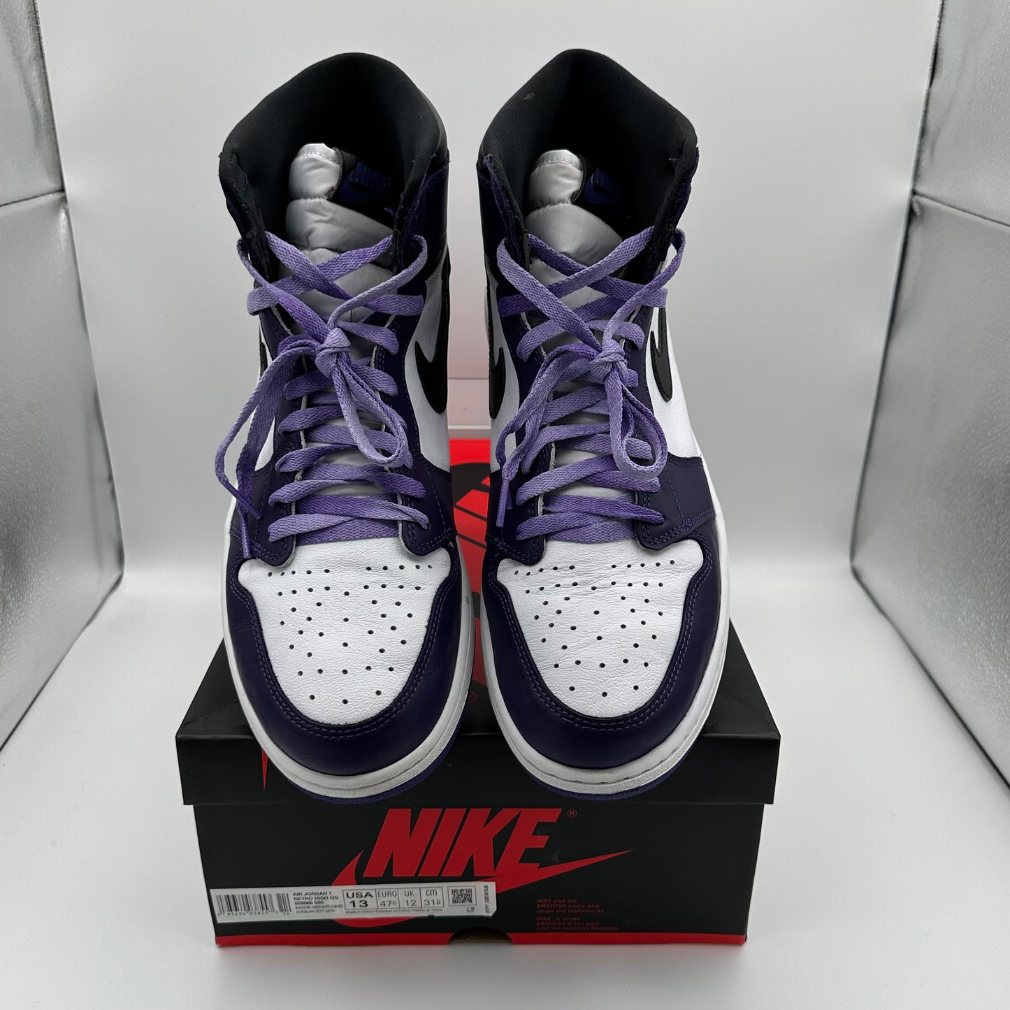Jordan 1 Retro High Court Purple White *pre-owned* (SIZE 13)