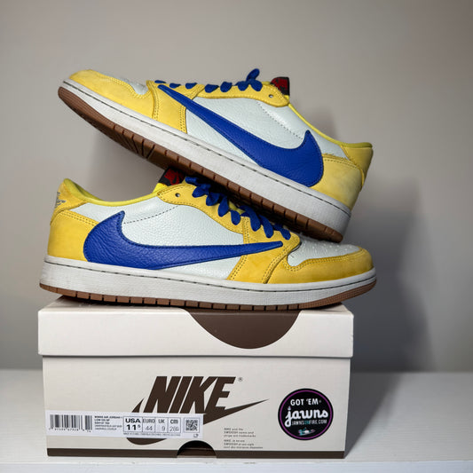 Jordan 1 Retro Low OG SP Travis Scott Canary *pre-owned* (SIZE 10)