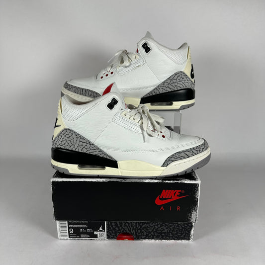 Jordan 3 White Cement *pre-owned* size 9