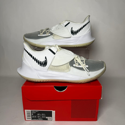 Nike Kyrie Low 3 White Black Glow *pre-owned* (SIZE 9)