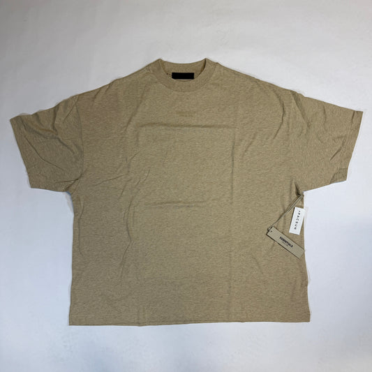 Essentials Fear of God Heather Gold SS T-Shirt Front of Shrit