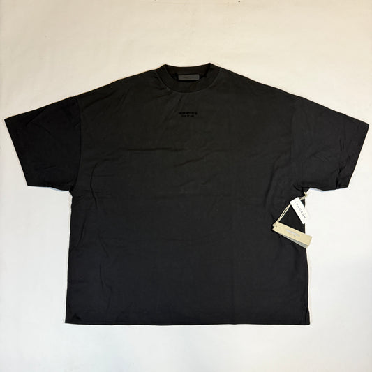 Essentials Fear of God Jet Black SS T-Shirt Front of Shirt