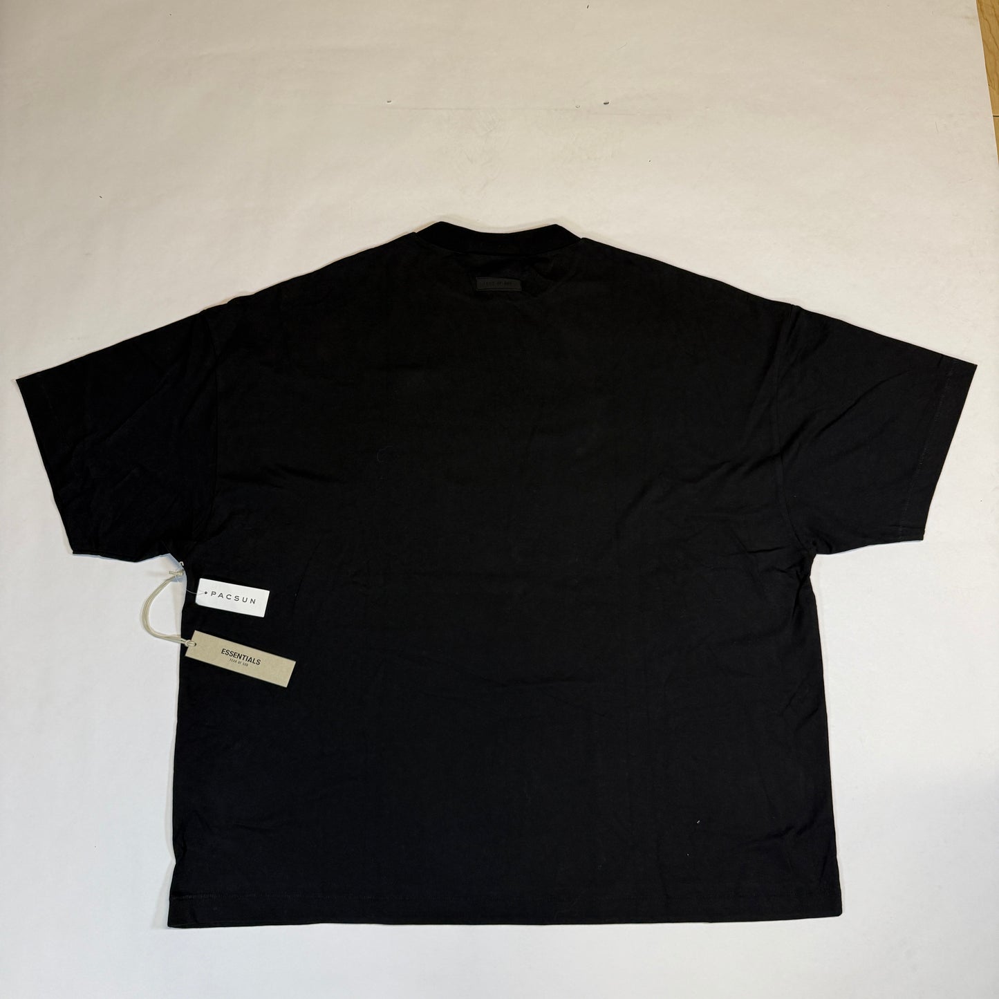 Essentials Fear of God Jet Black SS T-Shirt Back of Shirt